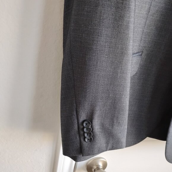 Men's Kenneth Cole Reaction Techni-Cole 2 Pc Suit Gray 44R Pants 37W 28.5 Inseam - Picture 6 of 11